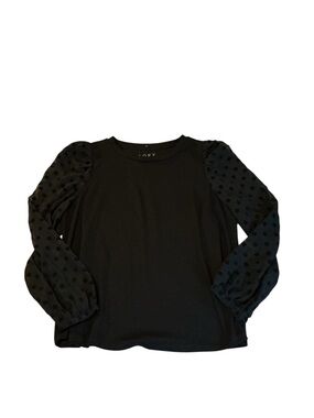 LOFT women’s long sleeve, sheer polkadot women small